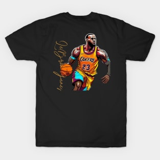 Lebron James goat Victor illustration artwork T-Shirt